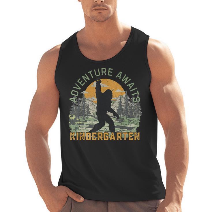 Adventure Awaits Bigfoot Teacher Kindergarten Back To School Men Tank Top