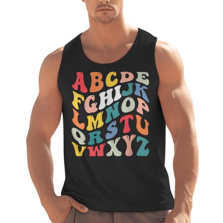 Alphabet Hi Back To School ABC Pre K Kindergarten Teacher Men Tank Top
