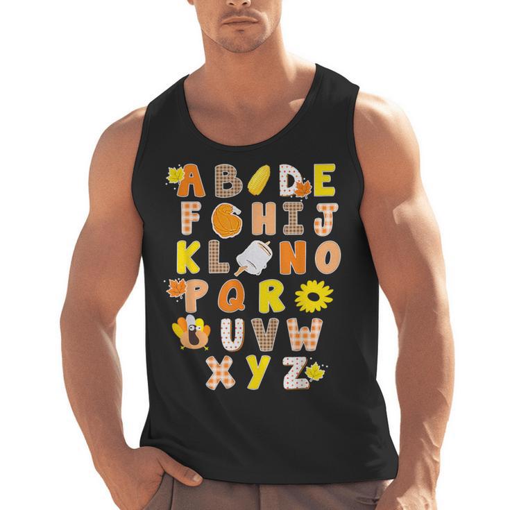 Alphabet Turkey Thanksgiving Costume Preschool Teacher Men Women Men Tank Top