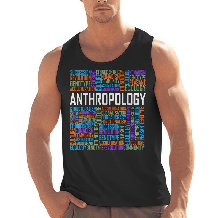 Anthropology Words Anthropologist Teacher Men Tank Top