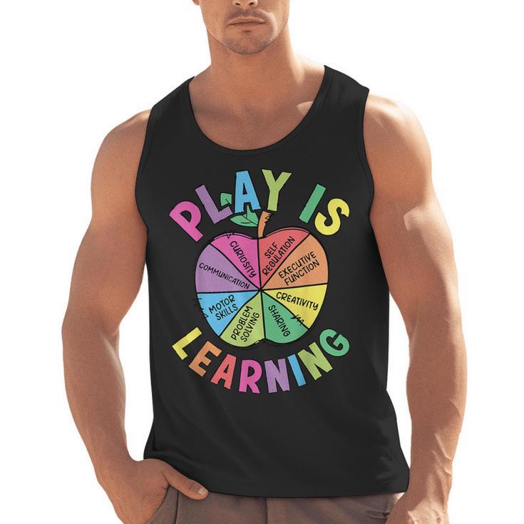 Apple Retro Play Is Learning Kindergarten Teacher Daycare Men Tank Top