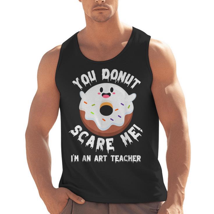 Art Teacher Halloween Donut Lover Costume Kawaii Monster Men Tank Top