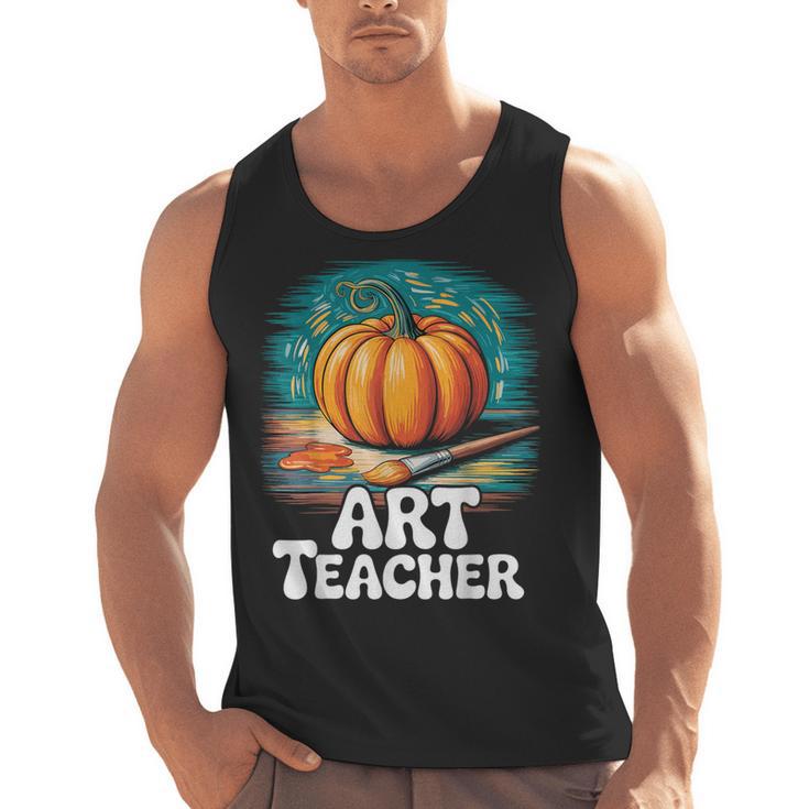 Art Teacher Pumpkin Painting Halloween Costume Men Tank Top