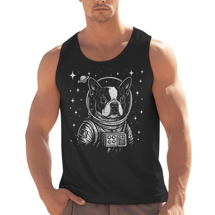 Astronaut Boston Terrier Space Galaxy Dog Lovers Men Tank Top, trending gift