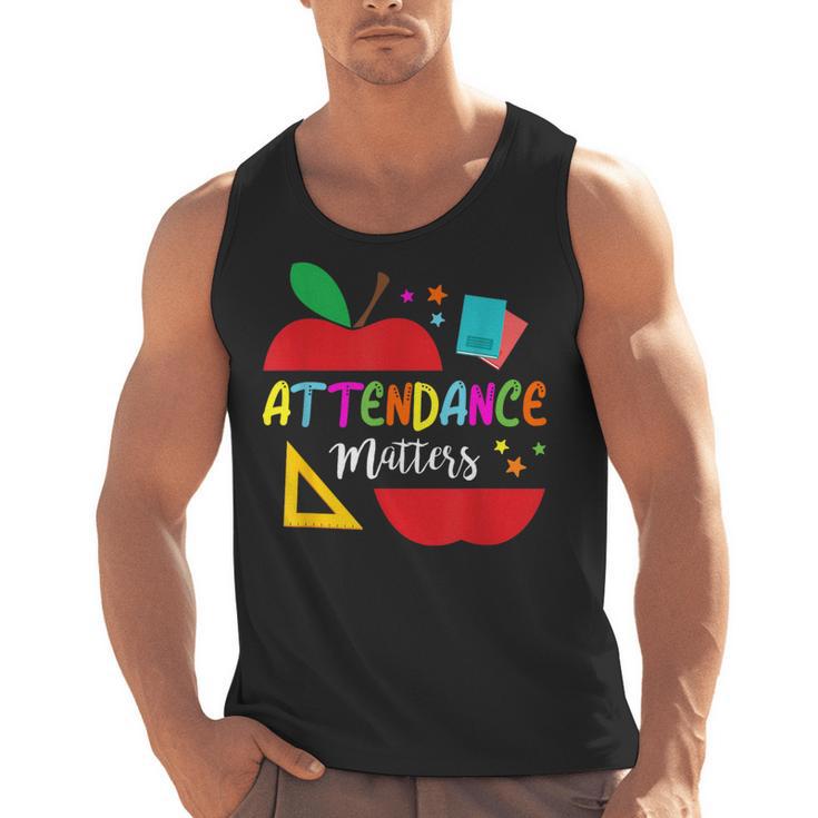 Attendance Matters Teacher Apple For Back To School Men Tank Top