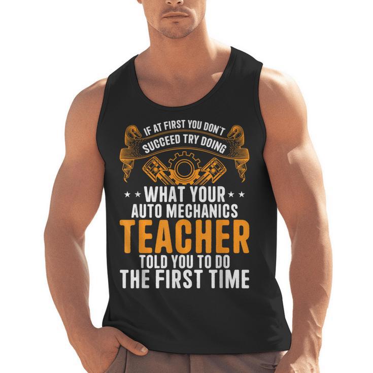 Auto Mechanic Teacher Car Repair Auto Mechanic Men Tank Top