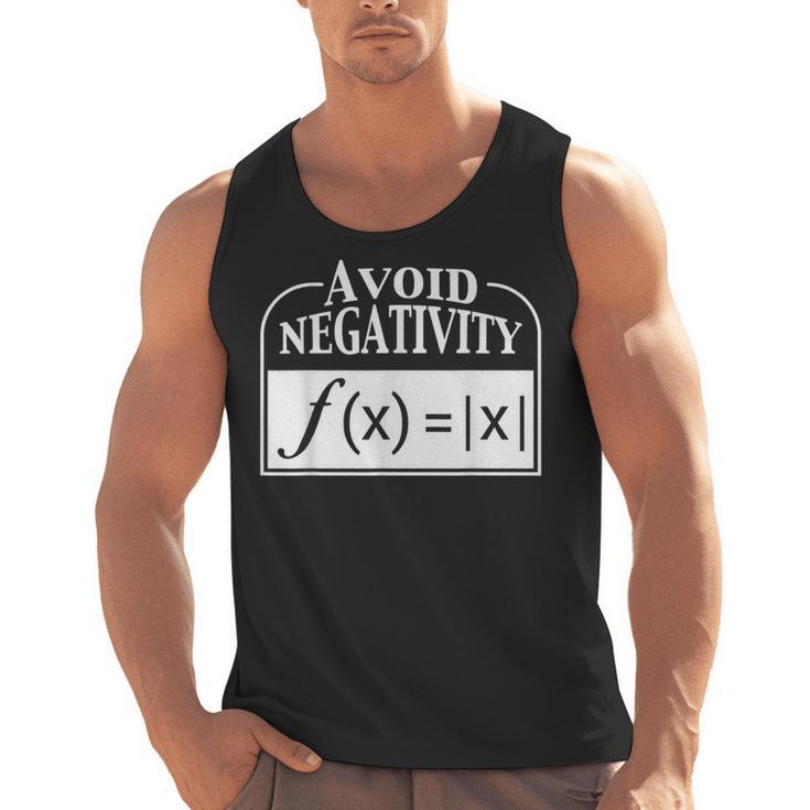 Avoid Negativity Math Teacher Men Tank Top