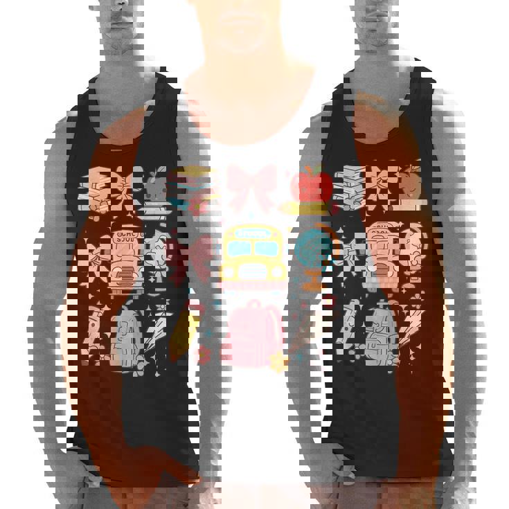 Back To School Coquette Teacher Women Girl Kindergarten PreK Men Tank Top