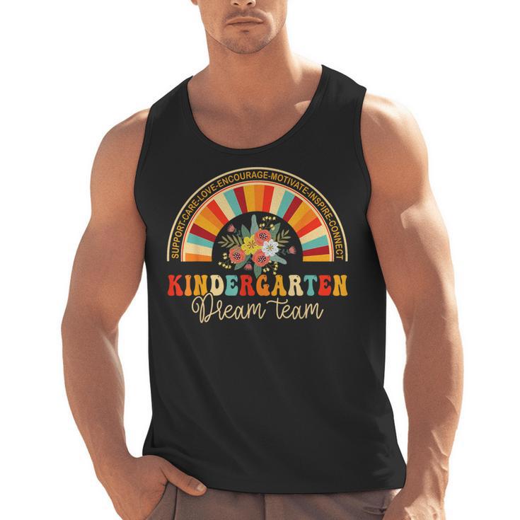 Back To School Kindergarten Dream Team Teacher Love Floral Men Tank Top