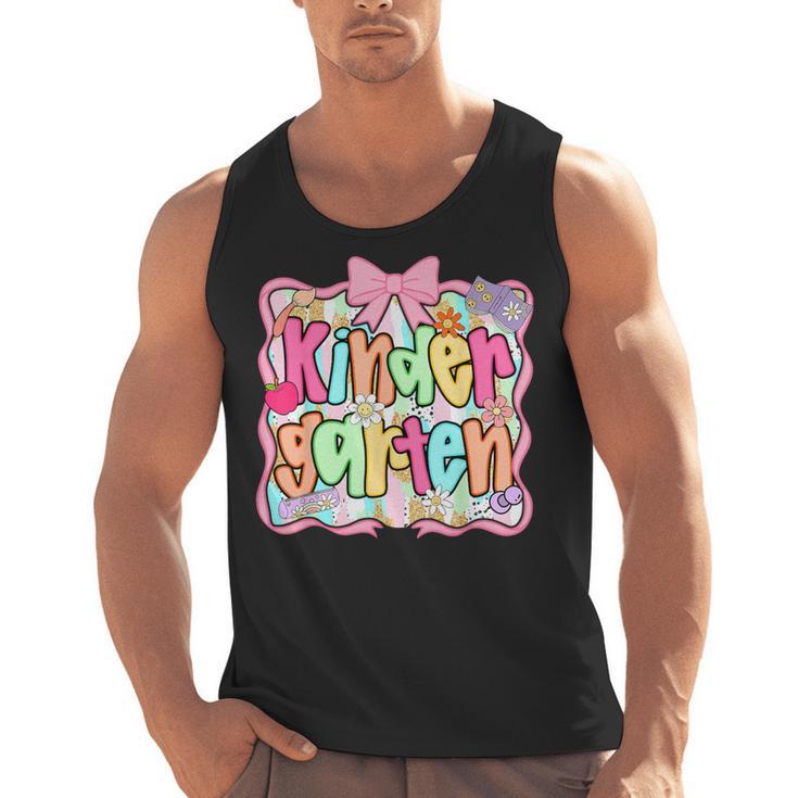 Back To School Kindergarten Preppy Teacher Girl Men Tank Top