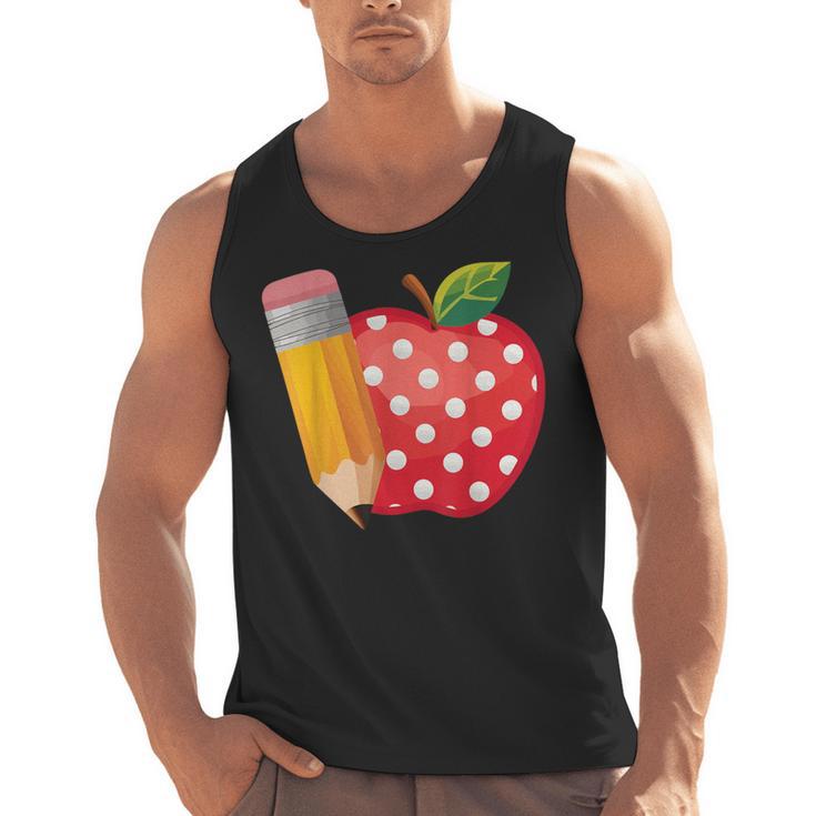 Back To School Pencil And Apple Teacher Student Men Tank Top