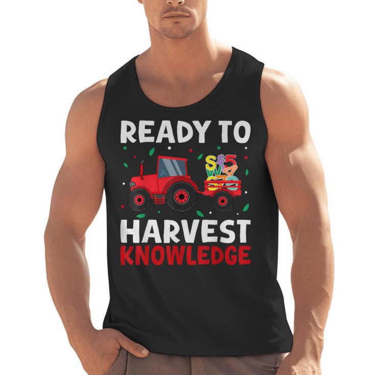Back To School Teacher Farming Tractor Farmer Kids 100th Day Men Tank Top