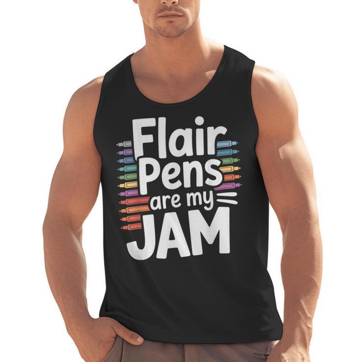 Back To School Teacher Flair Pens Are My Jam Men Tank Top