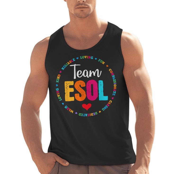 Back To School Teachers Crew Students Team ESOL Teacher Men Tank Top