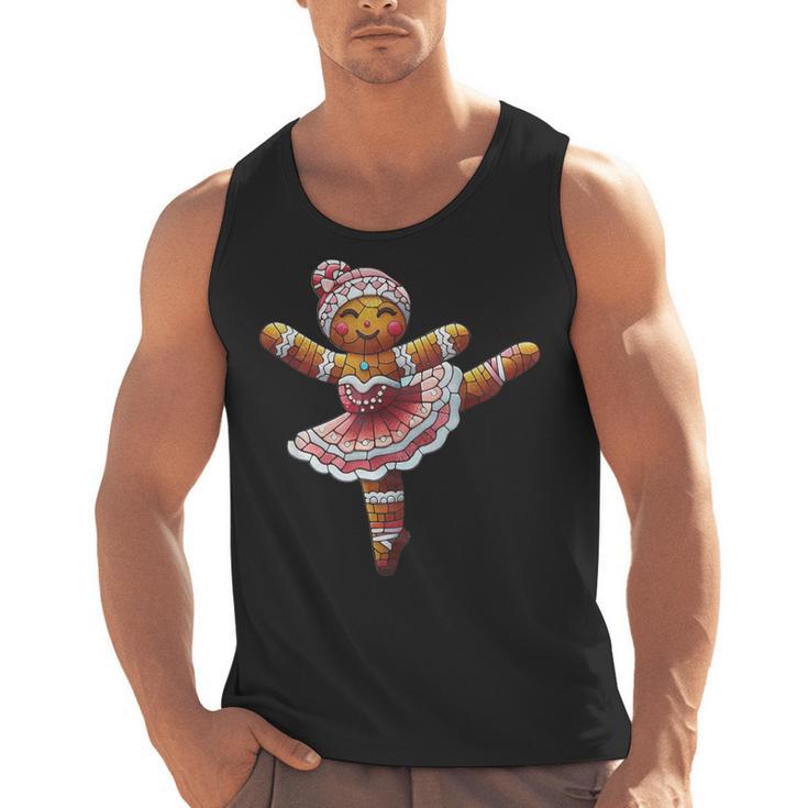 Ballet Dancer Gingerbread Christmas Dance Teacher Girl Women Men Tank Top