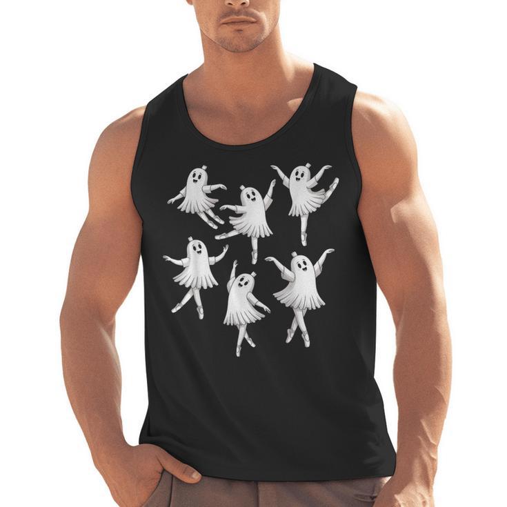 Ballet Ghost Dancer Spooky Dance Teacher Halloween Costume Men Tank Top