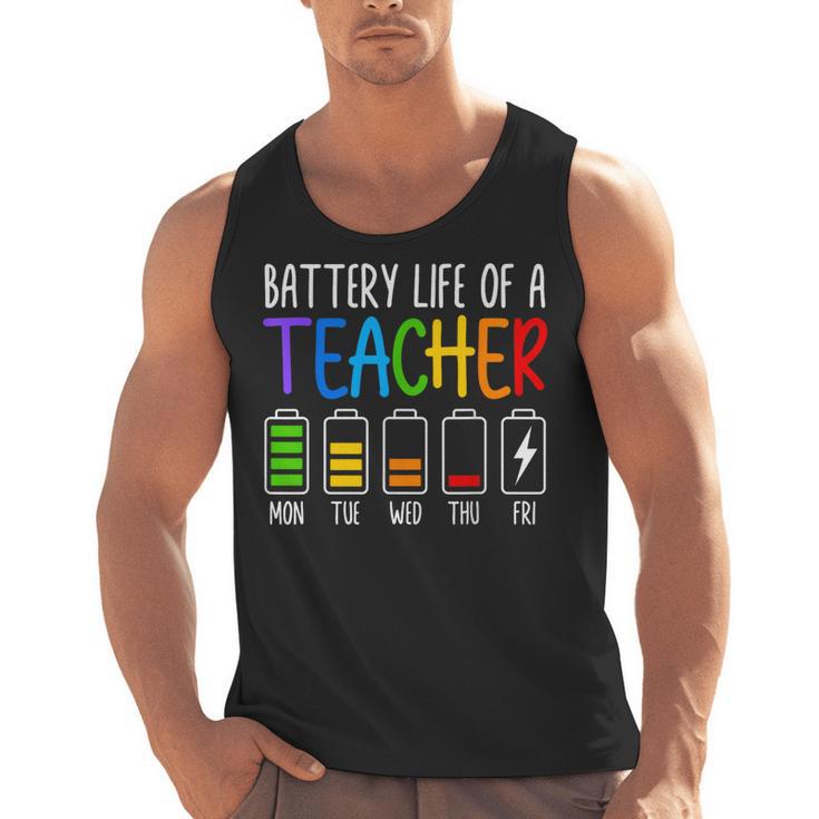 Battery Life Of A Teacher School Teacher Appreciation Men Tank Top