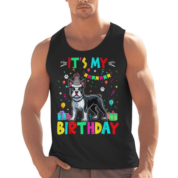 My Birthday Colorful Costume Boston Terrier Party Men Tank Top, trending gift