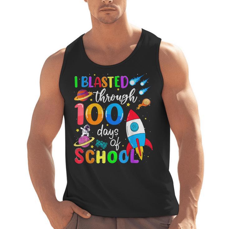 I Blasted Through 100 Days Of School 100th Day Teacher Kids Men Tank Top