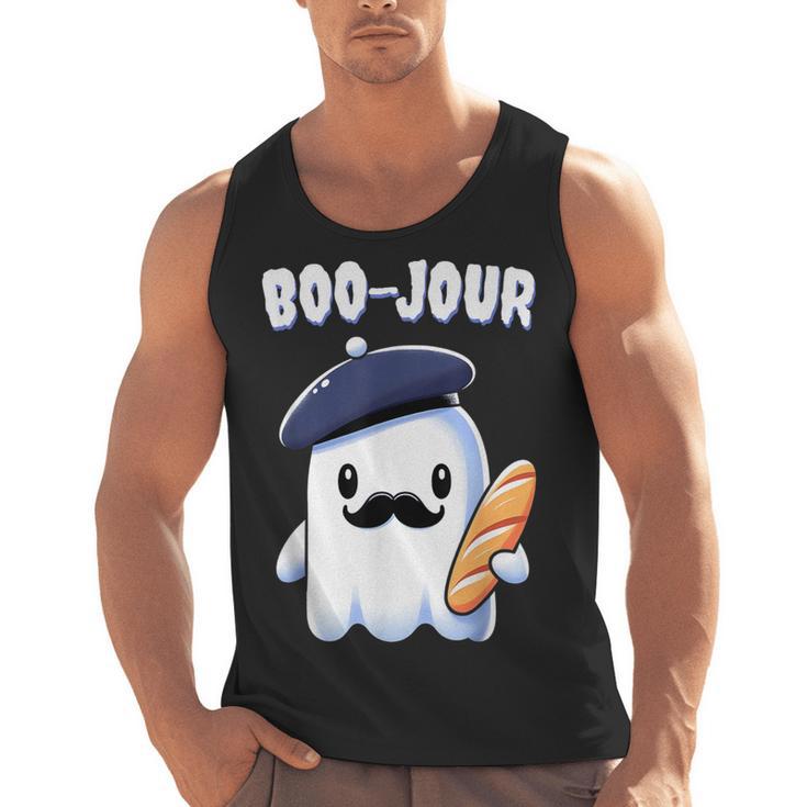 Boo Jour Ghost French Teacher Vintage Teacherlife Groovy Men Tank Top