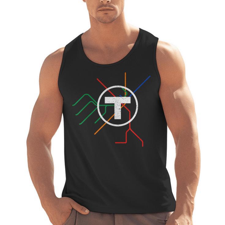 Boston T Subway Map Vintage MBTA Men Tank Top, trending gift
