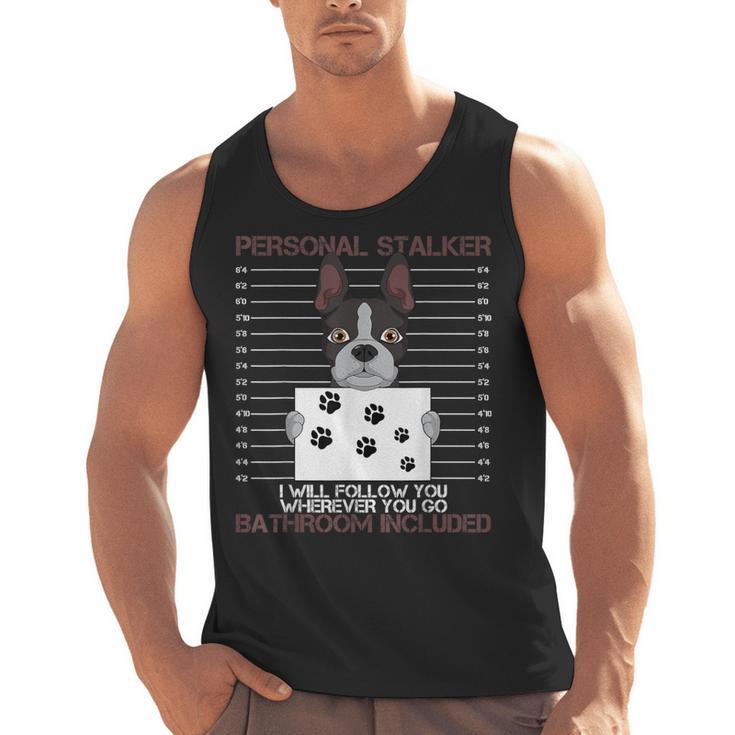 Boston Terrier American Gentleman Personal Stalker Dog Lover Men Tank Top, American Boston Terrier Gifts, trending gift
