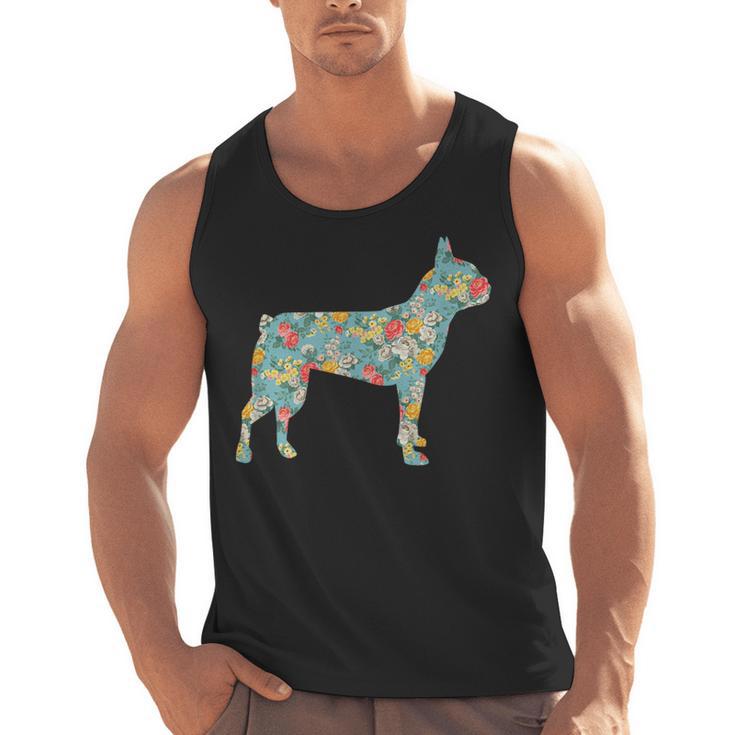 Boston Terrier Flower Silhouette Floral Dog Men Women Girls Kids Men Tank Top, trending gift