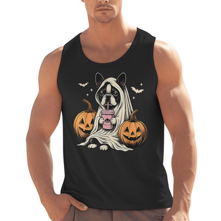 Boston Terrier Ghost Boo Halloween Costume Spooky Season Men Tank Top, Boston Terrier Ghost Gifts, Boston Terrier Halloween Gifts, trending gift