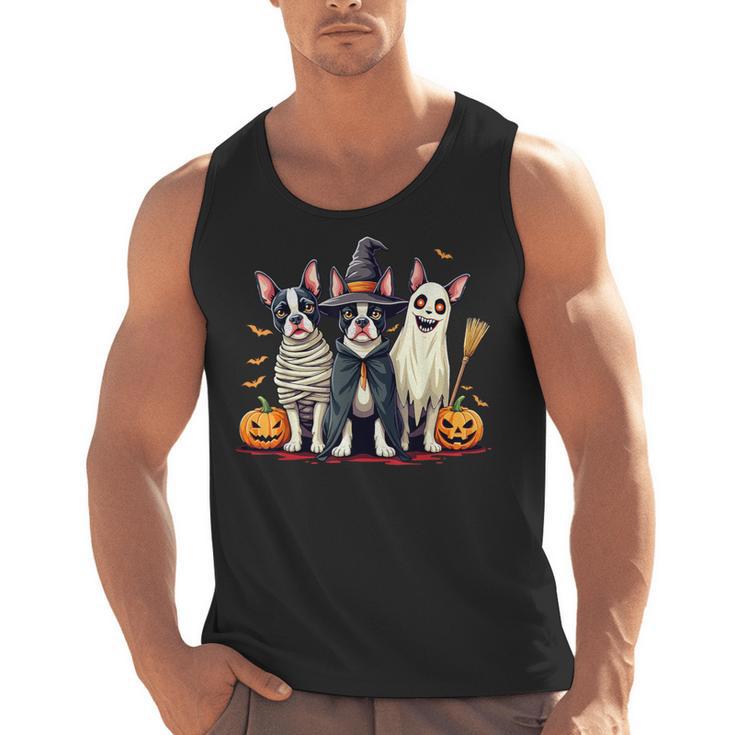 Boston Terrier Halloween Costume Mummy Witch Ghost Dog Lover For Men Women Kids Men Tank Top, Boston Terrier Ghost Gifts, Boston Terrier Halloween Gifts, trending gift