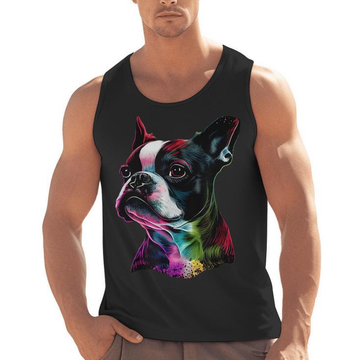 Boston Terrier Lovers Colorful Pop Art Boston Terrier Men Tank Top, trending gift
