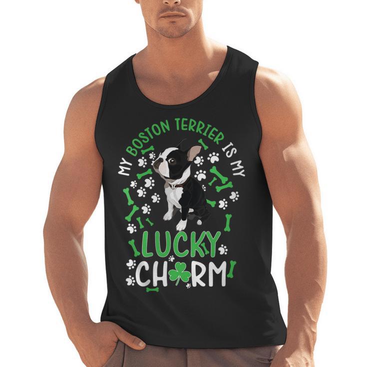 My Boston Terrier Is My Lucky Charm Paw Dog St Patrick's Day Men Tank Top, trending gift