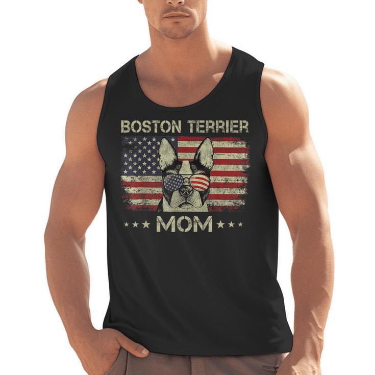 Boston Terrier Mom Dog Lovers American Flag 4th Of July Men Tank Top, Mom Gifts, Boston Terrier Mom Gifts, American Boston Terrier Gifts, Boston Terrier 4th Of July Gifts, trending gift