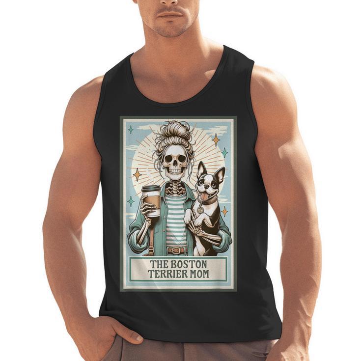 The Boston Terrier Mom Skeleton Spooky Season Halloween Men Tank Top, Mom Gifts, Boston Terrier Mom Gifts, Boston Terrier Halloween Gifts, trending gift