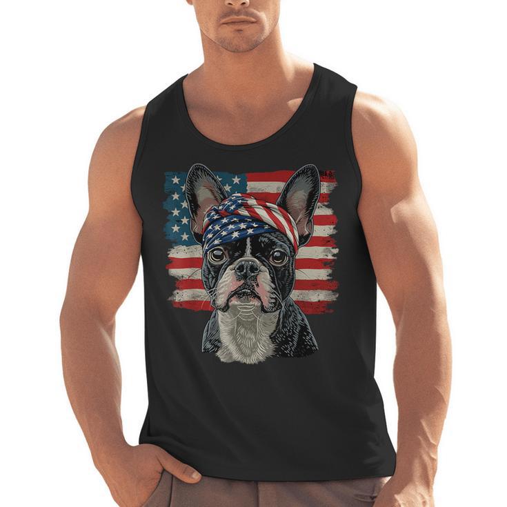 Boston Terrier Patriotic 4th Of July USA American Flag Men Tank Top, Patriotic Boston Terrier Gifts, American Boston Terrier Gifts, Boston Terrier 4th Of July Gifts, trending gift