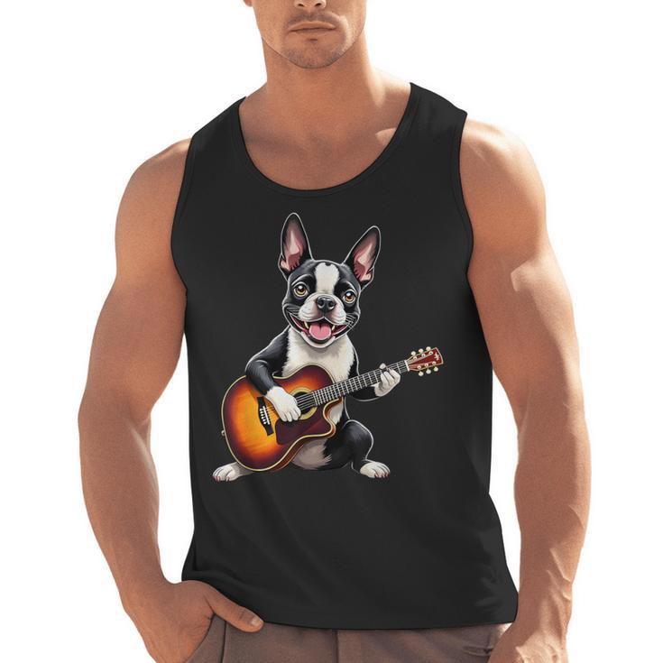 Boston Terrier Playing Guitar Boston Terrier Men Tank Top, trending gift