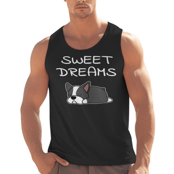 Boston Terrier Puppy Sweet Dreams Pajama For Bedtime Men Tank Top, trending gift