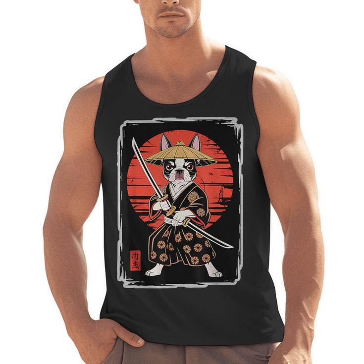 Boston Terrier Samurai Ninja Vintage Anime Japanese Ukiyo-e Men Tank Top, trending gift