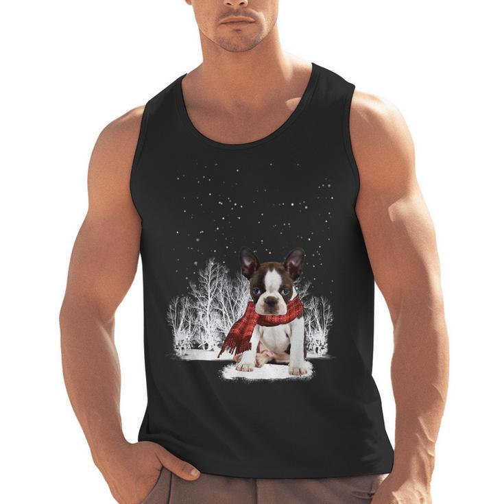 Boston Terrier In The Snow Merry Christmas Winter Men Tank Top, Boston Terrier Christmas Gifts, trending gift