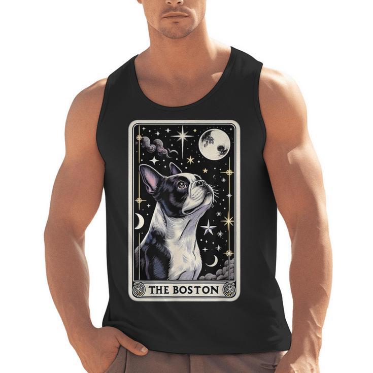 Boston Terrier Tarot Card Star With The Moon Men Women Kids Men Tank Top, Boston Terrier Tarot Gifts, trending gift