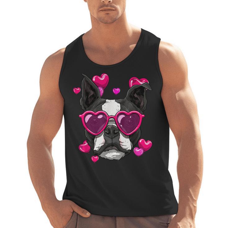 Boston Terrier Valentines Day Shirt Heart Dog Lover Men Tank Top, trending gift