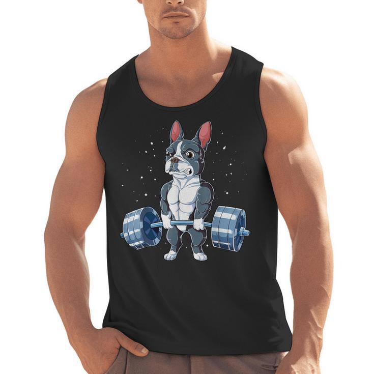 Boston Terrier Weightlifting Deadlift Men Fitness Gym Men Tank Top, Boston Terrier Gym Gifts, trending gift