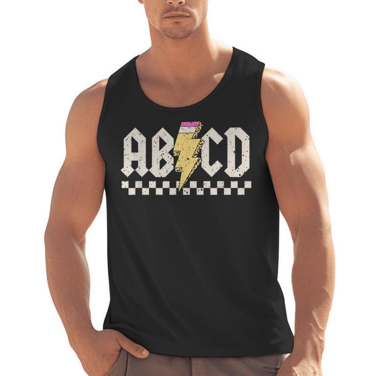 Boys Girls Teachers ABCD Rock Graphic Back To School Class Men Tank Top