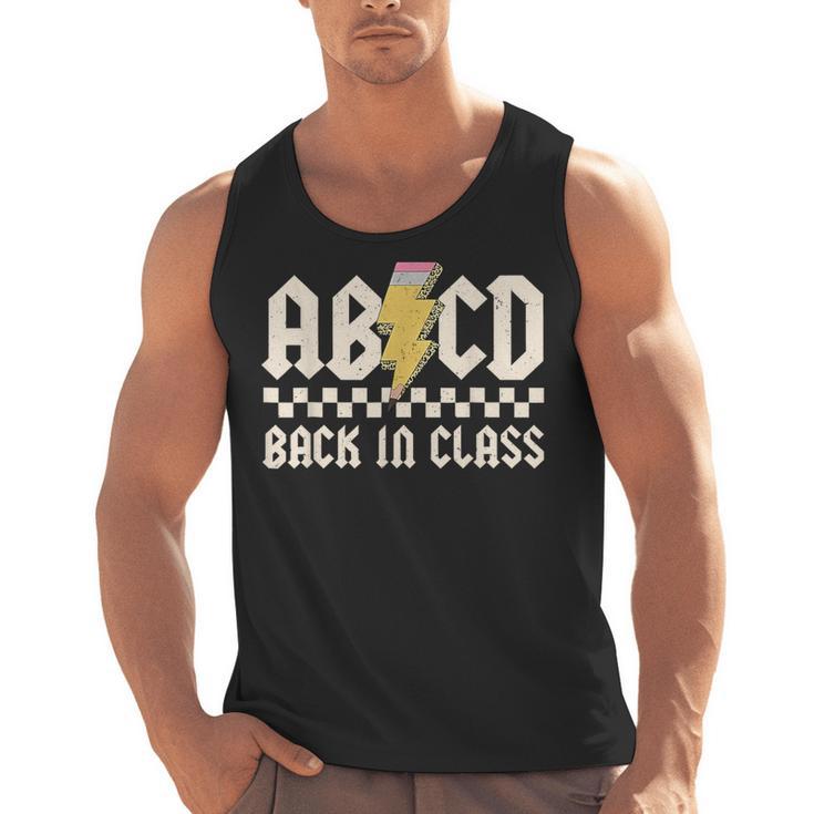 Boys Girls Teachers Rock Back To School ABCD Back In Class Men Tank Top