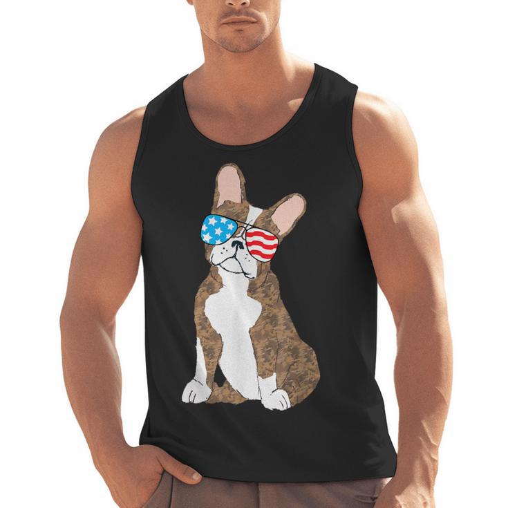 Brindle Boston Terrier Dog Patriotic Shirt USA Flag Men Tank Top, Patriotic Boston Terrier Gifts, trending gift