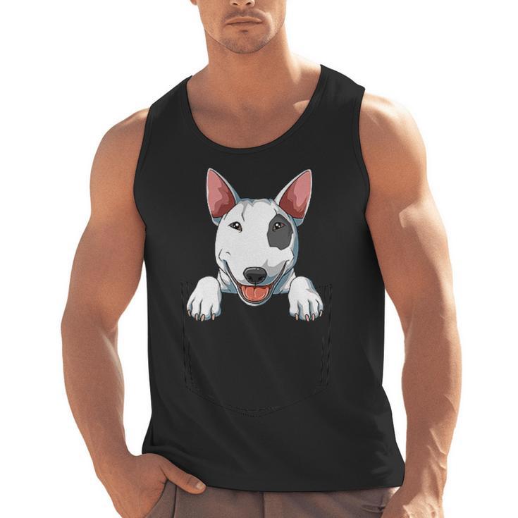 Bull Terrier Pocket Bull Terrier Peeking Out Pocket Men Tank Top, trending gift