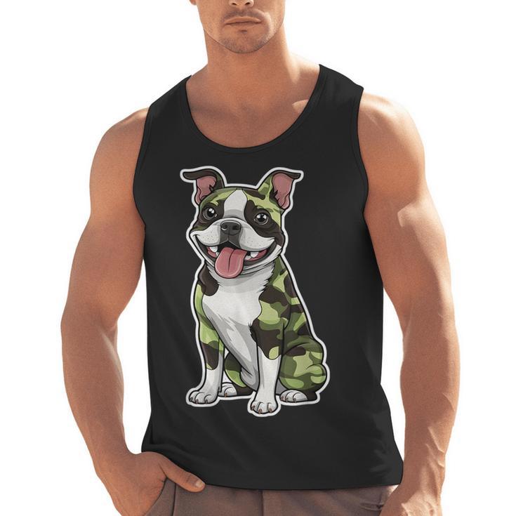 Camo Boston Terrier Pet Owner Camouflage Dog Lover Men Tank Top, trending gift