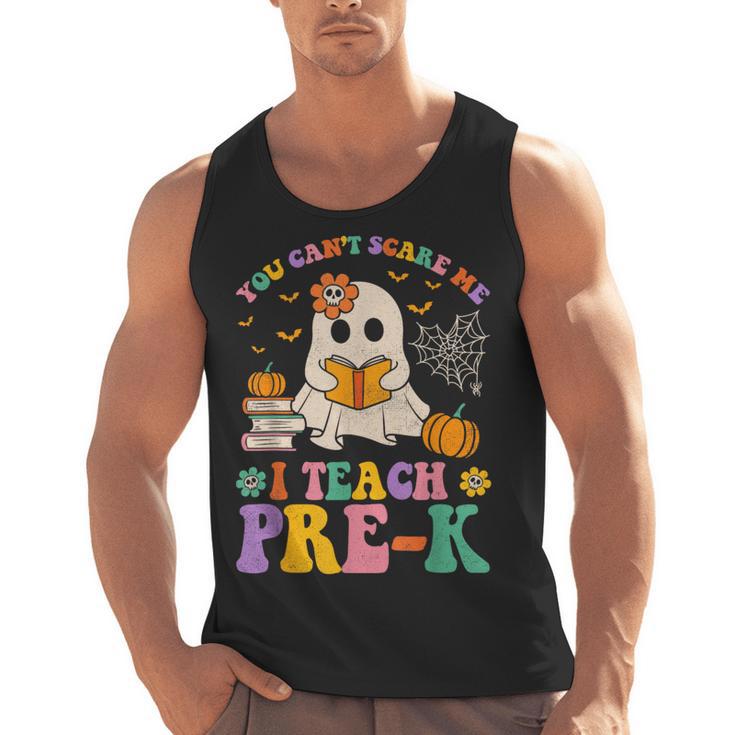 You Can't Scare Me I Teach Pre-k Teacher Halloween Ghost Men Women Kids Men Tank Top