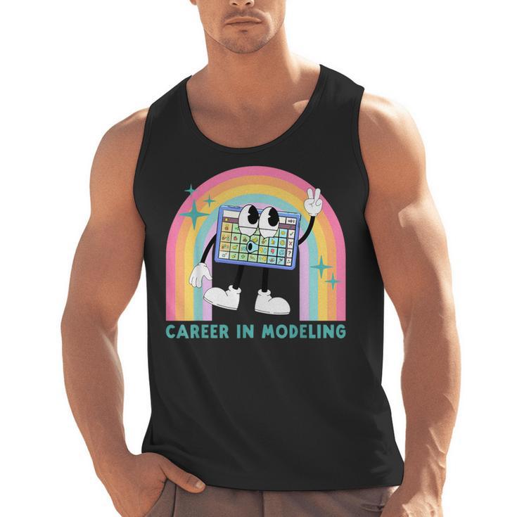 Career In Modeling AAC Teacher SLP SPED Communication Autism Men Tank Top