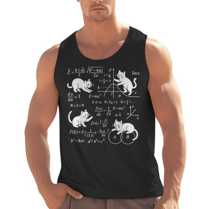 Cats And Math Lover Cat Lover Science Teacher Student Men Tank Top
