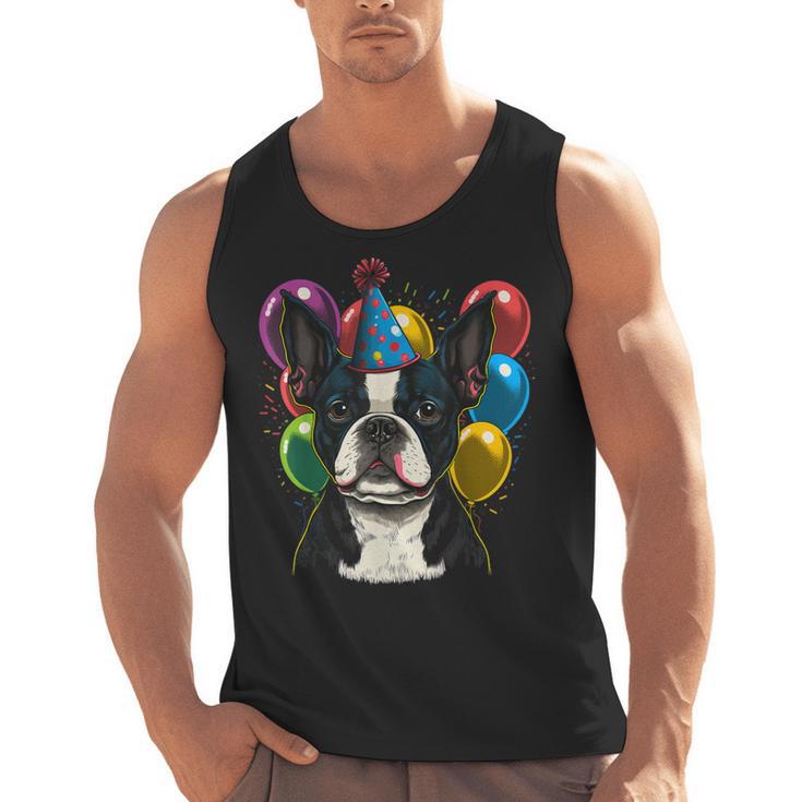 Celebration Event Birthday Party Boston Terrier Men Tank Top, trending gift